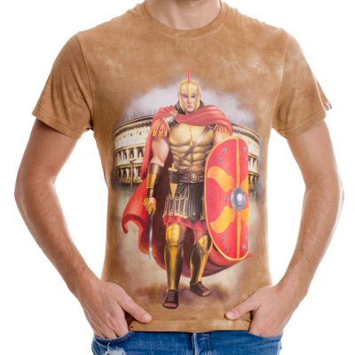 La Camiseta Veni, vidi, vici de hombre tiene un dibujo original de un verdadero soldado romano del antiguo y glorioso Imperio Romano.
